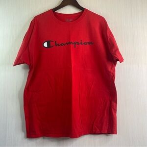 Champion Men’s Short Sleeve Classic Red Athletic Wear Tee Size XL
